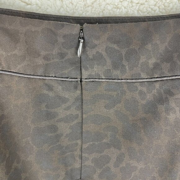 Willi Smith Women's Brown Animal‎ Print A-Line Work Wear Business Skirt Size 4 - Picture 4 of 8